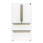 Forno Espresso Moena 36-inch French Door Refrigerator in White, 19.2 Cu.ft