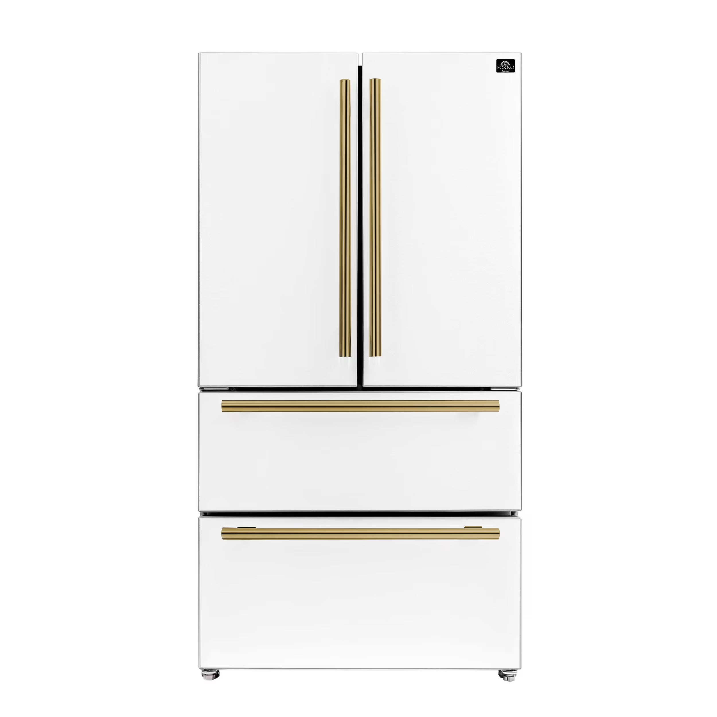 Forno Espresso Moena 36-inch French Door Refrigerator in White, 19.2 Cu.ft