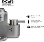 Keurig K-Cafe Special Edition Single-Serve Programmable Energy Efficient Button Controls K-Cup Pod Coffee, Latte, and Cappuccino Maker (Nickel)