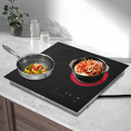 Electric Cooktop 24 inch Built-in Electric Stove Top 110V 2600W Knob Control