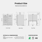 Yeego 30" Wine and Beverage Refrigerator,Two 15" Wine and Beverage Cooler Under Counter or Freestanding, Hold 33 Bottles and 80 Cans(Two Pack)