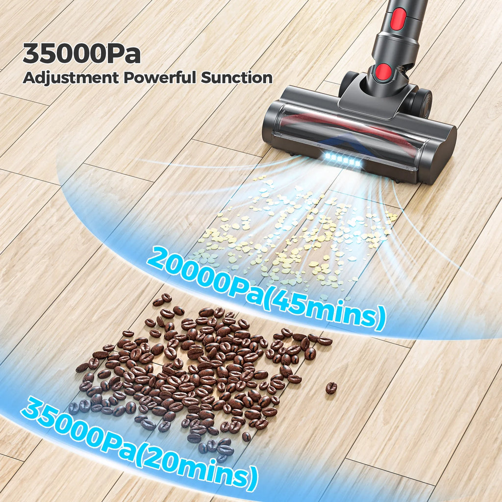 ORFELD Cordless Vacuum Cleaner, Lightweight 35KPa Stick Vacuum for Carpet Floor and Pet Hair