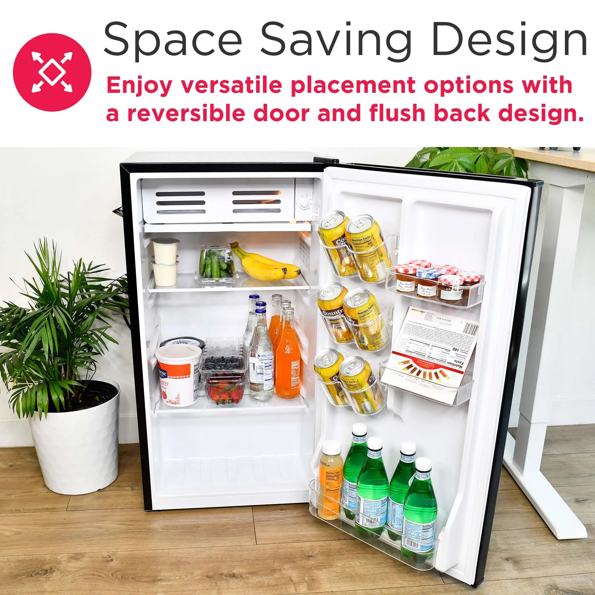 Frigidaire EFR376-C-PINK 3.2-Cu.-Ft. 65-Watt Retro Bar Fridge with Side Bottle Opener (Pink)