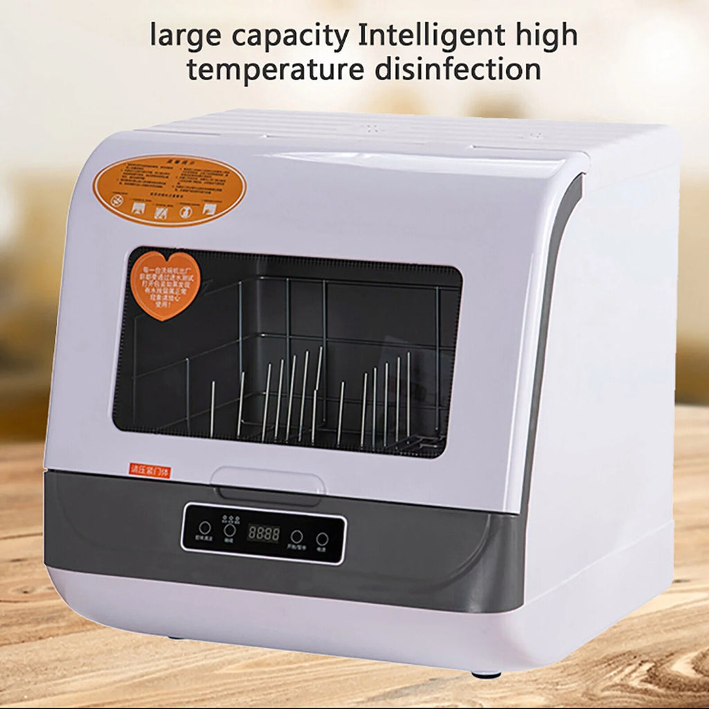 75°C Hot Air Drying 3 Washing Program Portable Countertop Dishwasher Tabletop