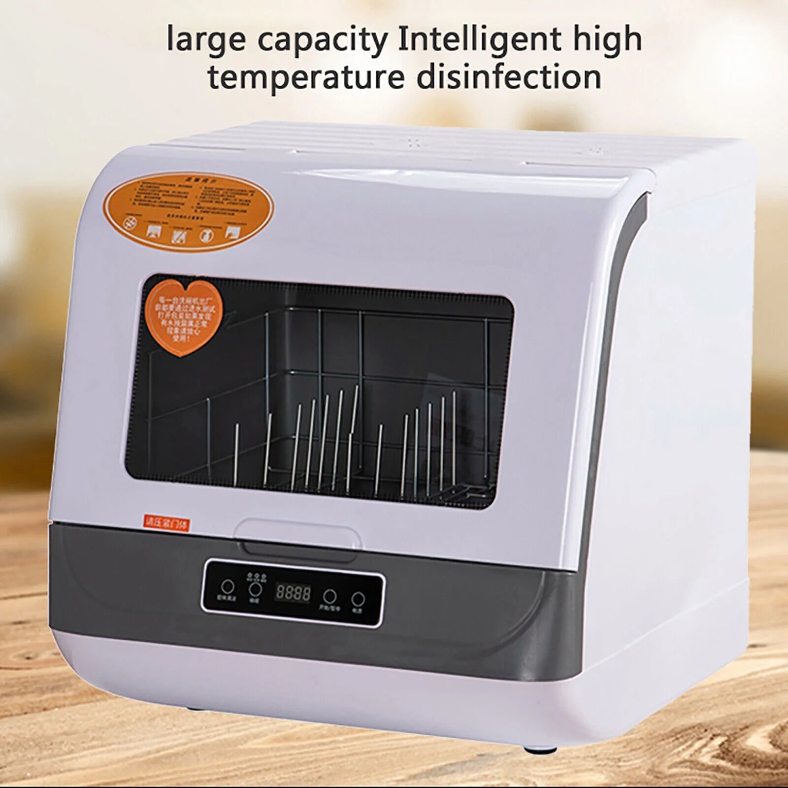 Miumaeov Mini Countertop Countertop Dishwasher Compact Dishwasher 3 Program Portable NEW