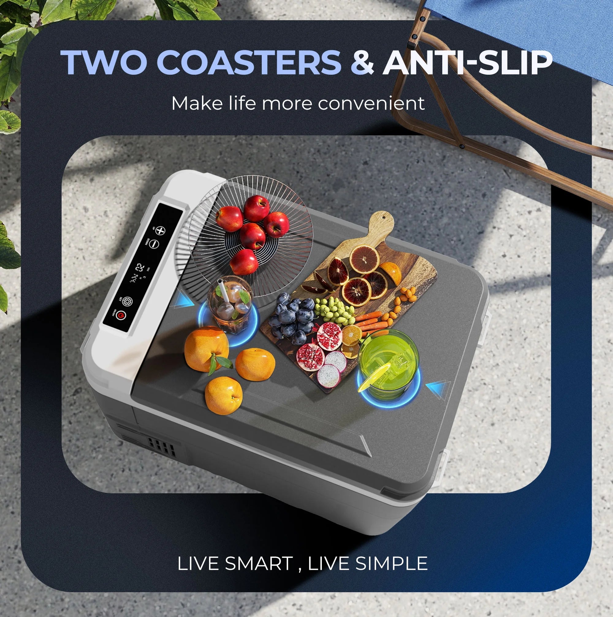 Simzlife 12 Volt Refrigerator, 11 Quart (10L) Car Fridge with APP Control, Car Refrigerator -4℉~68℉, Portable Freezer for RV, Camping, Travel