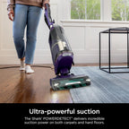 Restored Shark POWERDETECT Upright Vacuum Cleaner with HEPA Filter, Heavy Duty,Powerful Suction for Pet Hair Pickup, DuoClean, Ideal for Carpets & Hardfloors, AZ4002 (Certified)(Refurbished)