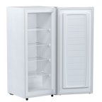 Auseo 7 Cu. ft. Upright Freezer with 4 fixed grid shelves, Space Saving, Adjustable Temperature Controls, Garage Ready deep Freezer, Manual Defrost, White