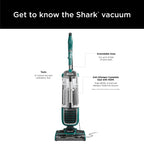 Shark Upright Vacuum, Navigator Swivel Pro Plus, Pet Friendly, Bagless, Powerful Suction, Hard Floor and Carpet, Large Dust Cup, Allergen Control, Swivel Steering, NV250, Green