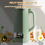 Nut Milk Maker Machine, 20 oz Automatic Milk Machine with 10 Blades, Plant-Based Milk, Oat, Soy, Dairy Beverages, Soy Milk Maker with 12 Hours Timer/Keep Warm/Auto-clean(White)