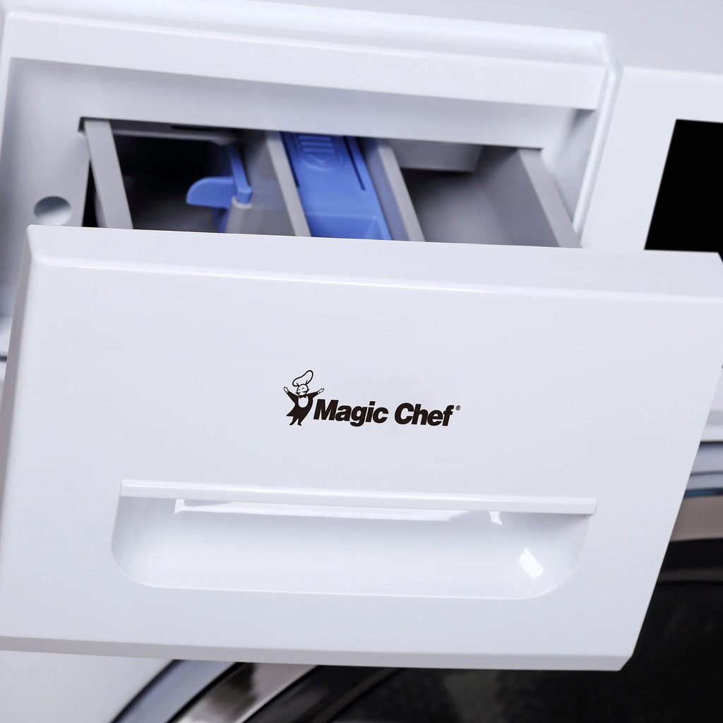 Magic Chef 24 in. 2.7 cu. ft. Front Load Compact Washer in White in White
