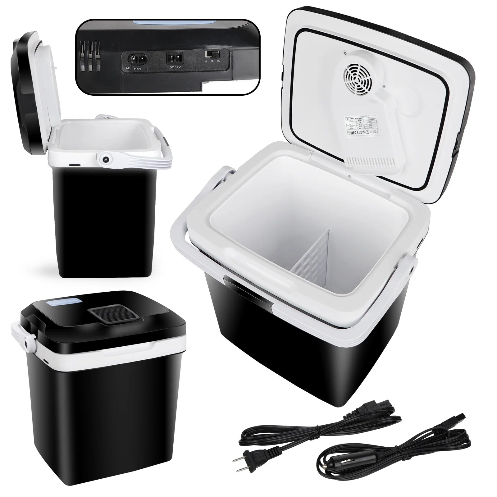 Segawe 28Qt Mini Thermoelectric Cooler/Warmer Portable Electric Car Fridge Travel Road Trips Camping Top Door
