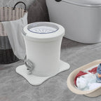 Portable Foot Operated Dryer, Mini Manual Dryer Machine, Portable Single Tub Dryer Machine, Hand-operated Mini Compact Spin Dryer, 2.4Gal Manual Draw Cord Dryer (Dryer(2.4gal White))