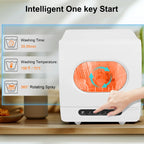 Portable Countertop Dishwasher, 5 Washing Programs and High Temperature ,White