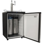 Edgestar Kc3000twin 24" Wide Freestanding Double Tap Kegerator - Stainless Steel