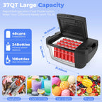 Car Refrigerator for Tesla Model Y 2019-2024 , 37QT(35L) -4�H~68�H Car Fridge 12V Refrigerator , APP Control, Trunk Portable Freezer for Camping Tailgating Road Trip