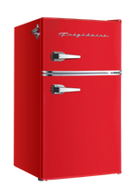 Frigidaire Retro 3.1 Cu ft Two Door Compact Refrigerator with Freezer, Red