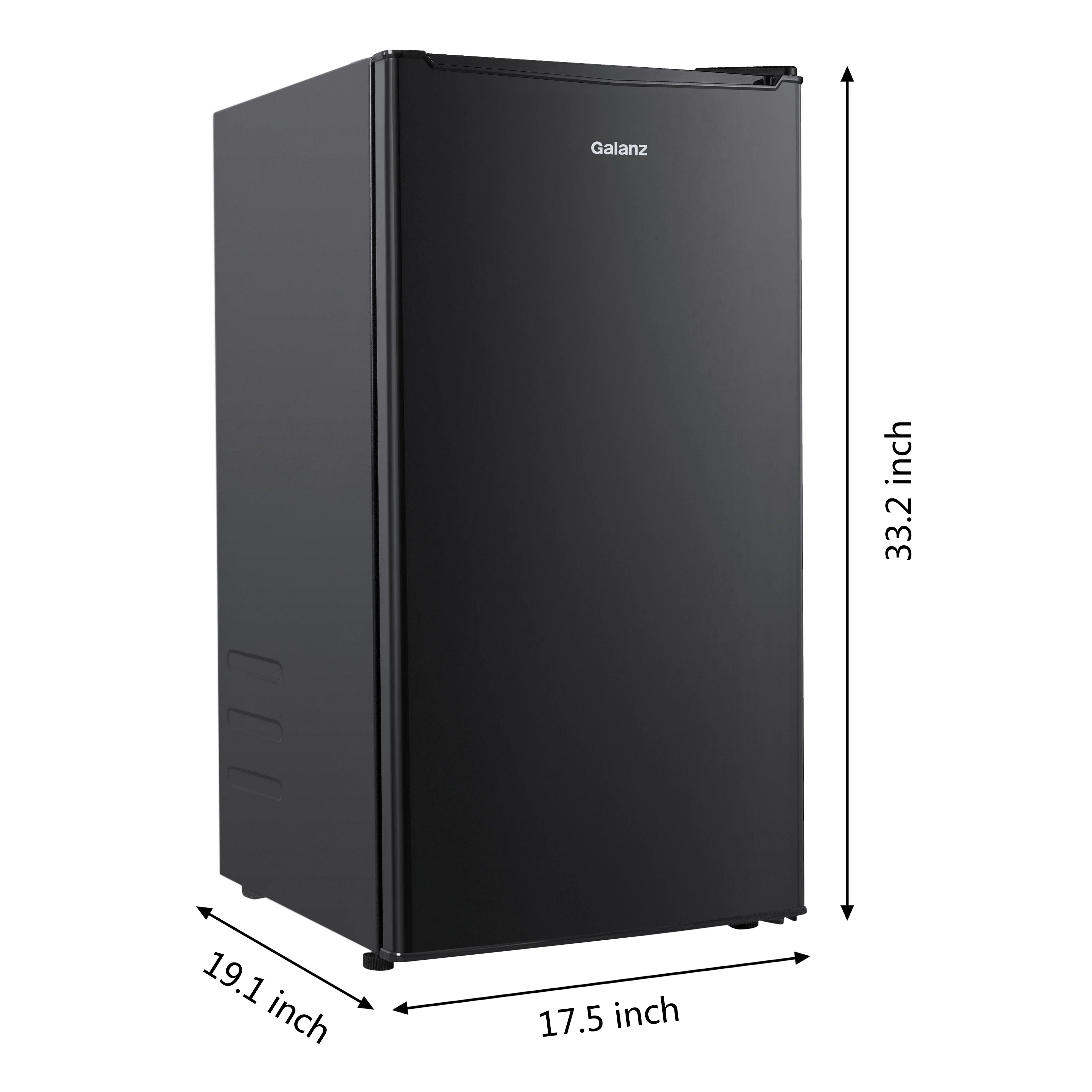 (3 pack) Galanz 3.3 Cu ft One Door Mini Fridge, Black Estar, New