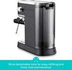 CASABREWS CM5418 20-Bar Espresso Machine and Coffee Maker, Silver