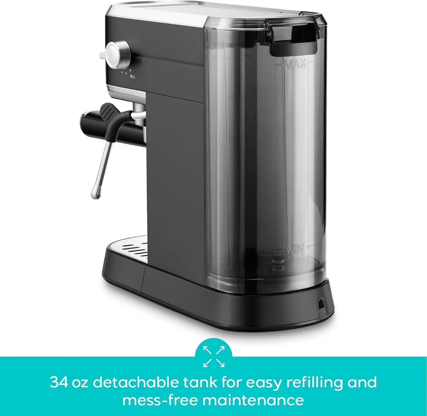 CASABREWS CM5418 20-Bar Espresso Machine and Coffee Maker, Silver