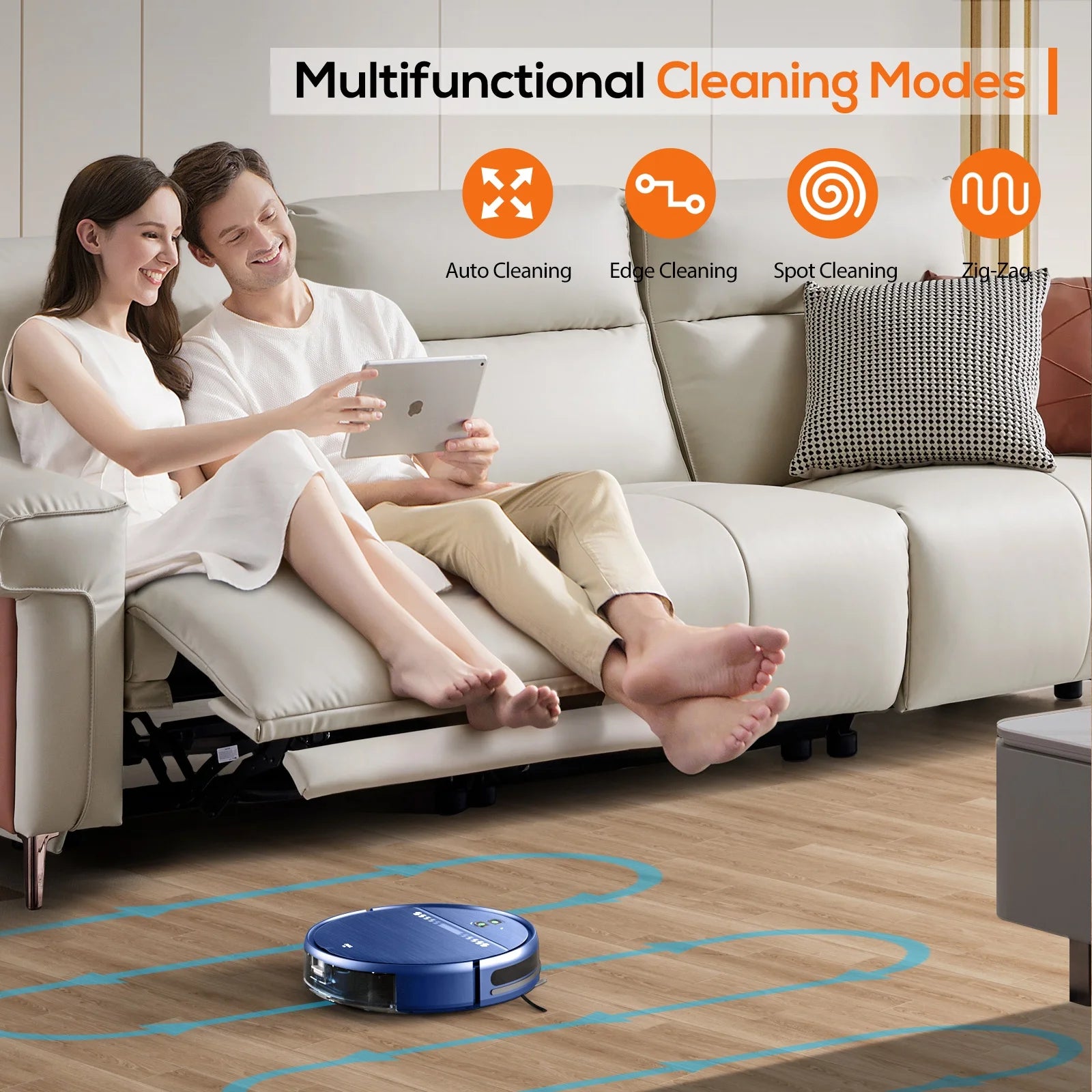 GOOVI Robot Vacuum Cleaner, 2 in 1 Robot Vacuum and Mop Combo for Pet Hair, Hard Floor