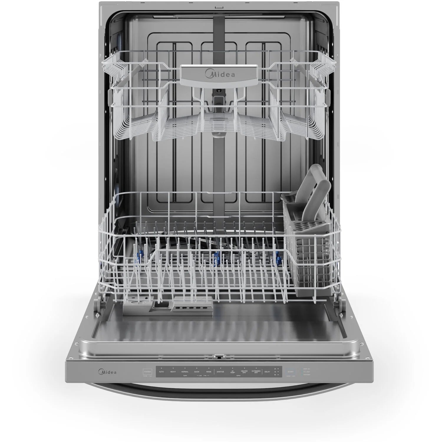 Midea 49 dBA Ultra-Quiet Dishwasher with Extended Dry, Stainless Steel