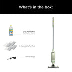 Shark VACMOP Cordless Hard Floor Cleaner, Vacuum and Spray Mop, Powerful Suction, Lightweight, LED Headlights, Includes 4 Disposable Pads, 12oz Multi-surface Cleaning Solution, Lime Green, VM252GN