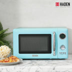 Haden 700W 0.7 Cubic Foot Microwave Oven w/ Digital Controls, Turquoise
