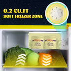 WANAI 1.7 Cu.Ft Mini Fridge with Freezer Single Door Retro Refrigerator for Home Dorm Apt Yellow