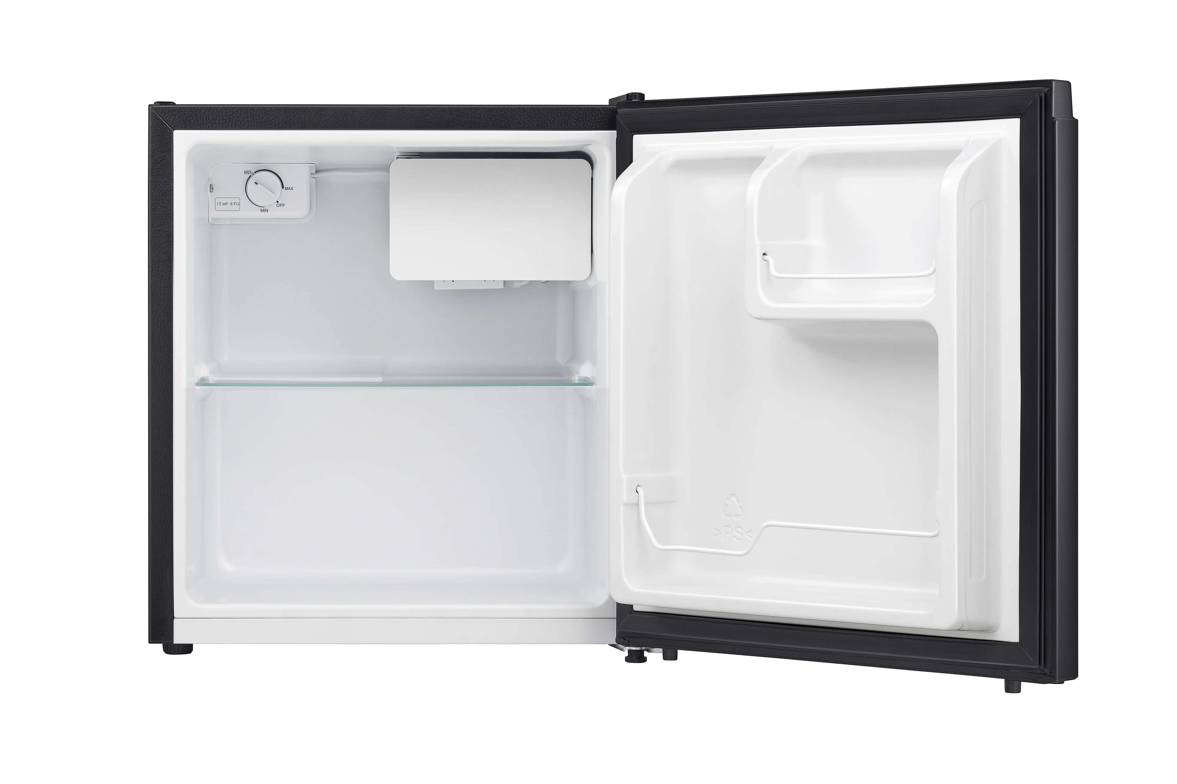 Hisense 1.6 Cu ft Single Door Mini Fridge, Black, Energy Star, 1 Year Warranty, WMS017M6XBE New