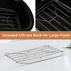 Superjoe 22 Quart Roaster Oven with Self-Basting Lid Turkey Roaster Electric Food Warmer, Stainless Steel