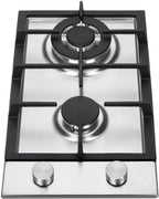 K&H SIGNATURE SERIES 2 Burner 12 Inch LPG/Propane Gas Stove Top Stainless Steel Surface Cast Iron Cooktop UL/ETL Certified 2-SSW-LPG