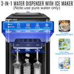 NUNET 3 in 1 Portable Ice Maker + Water Cooler Dispenser 5 Gallon with Child Safety Lock