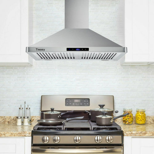 30 inch 760 CFM Wall Mount Range Hood Stainless Steel Stove Cook Vent LED Lights
