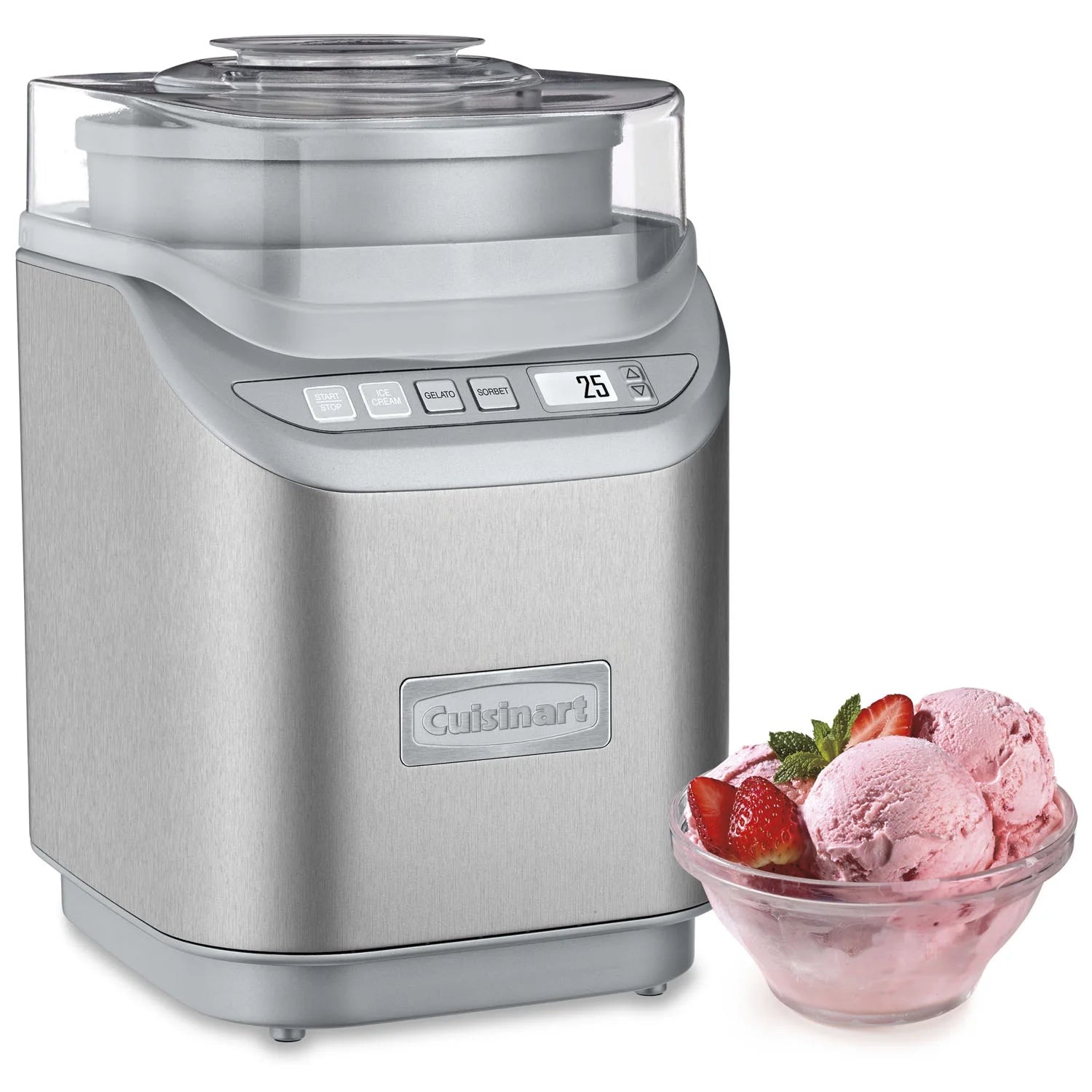 Cuisinart - ICE-70 Electronic Ice Cream Maker, Brushed Chrome