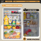 4.5 Cu.ft Mini Fridge with Freezer 2-Door Compact & 7 Settings Temperature Adijustable, Refrigerator for Dorm, Office, Bar, RV, Bedroom, Black