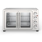 MegaChef 45 Quart Electric French Door Rotisserie Convection Counter Top Oven