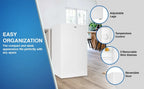 Koolatron Compact Fridge with Freezer, 3.2 Cu Ft, White