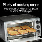 Simply-Crisp Air Fryer Toaster Oven Combo with 4 Functions Including Convection, Bake & Broil, Fits 6 Slices or 12�� Pizza, Auto Shutoff, Black (31275)