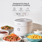 CUCKOO Rice Cooker 6 Cups Cooked with Warmer, Nonstick Pot, and Fuzzy Logic Tech in White (CR-0375FW)