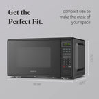 Farberware Countertop Microwave Ov 1100 Watts, 2.2 cu ft - Smart Sensor With LED Lighting and Child Lock - Perfect for Apartments and Dorms - Easy Clean Black Interior, Stainless Steel