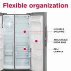 Frigidaire Gallery GRSN2620AF 26 Cu. Ft. 36" Standard-Depth Side-by-Side Refrigerator, Stainless Steel