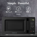 Farberware 1.1 Cu. Ft. 1000-Watt Compact Microwave Oven, Black