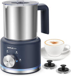 Milk Frother, 4 in 1 Electric Milk Steamer, 16.91oz/500ml Automatic Warm and Cold Foam Frother for Coffee, Latte, Macchiato, Cappuccino, Hot Chocolate