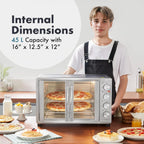 Elite Gourmet Americana by Elite ETO3300M Vintage 50��s Diner Retro Countertop Toaster oven, Bake, Broil, Toast, Fits 12�� Pizza, Temperature Control & Adjustable 60-Minute Timer 1500W, 8-slice, Mint