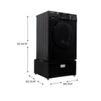 All-in-one Washer Dryer Ventless BUILTIN 0-CLEARANCE 15lbs 110V 1400RPM+Pedestal