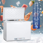 7 Cu ft Propane Chest Freezer, LPG/110V 2 Way Freezer Off Grid Lock and Top Door for Outdoor White