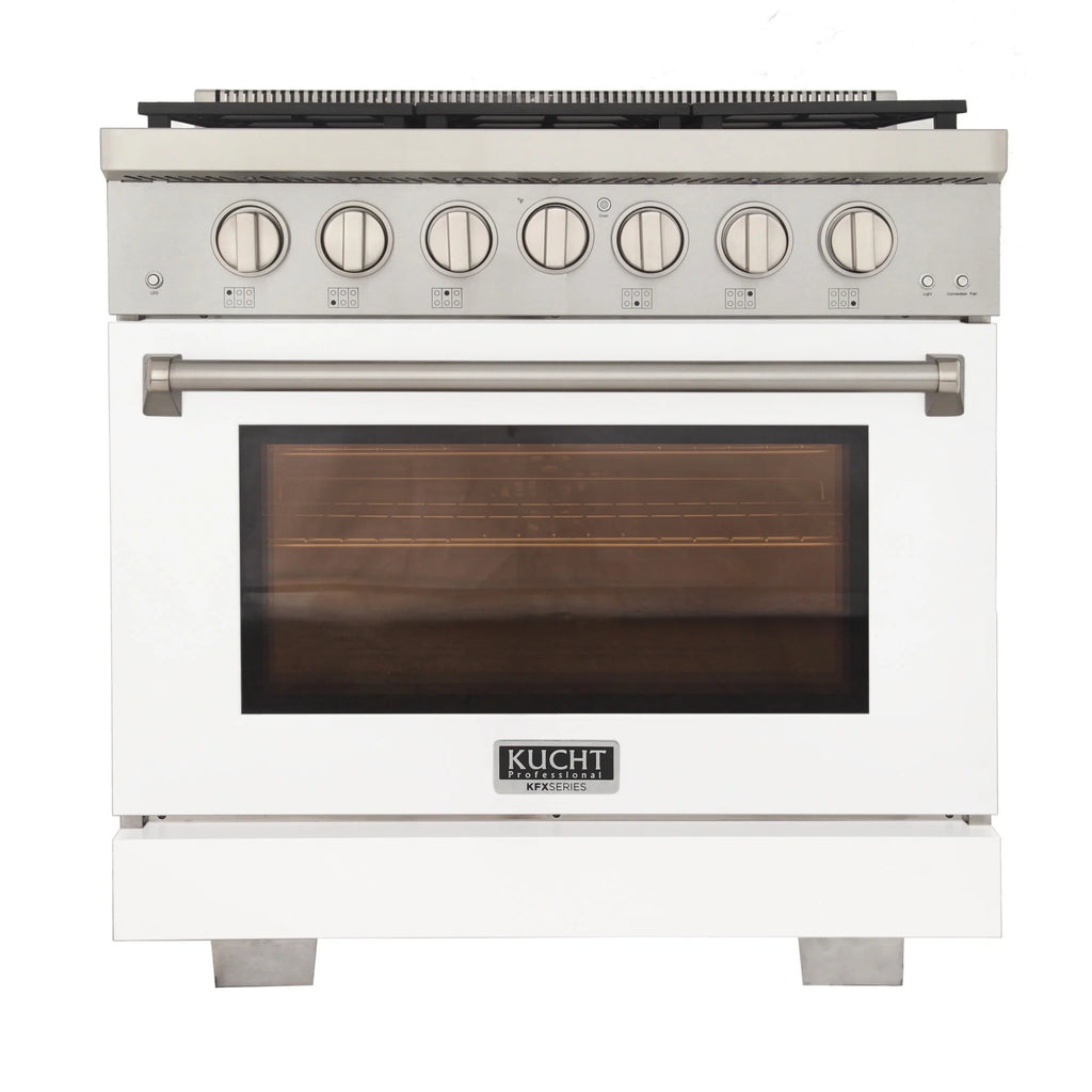 Professional 36-in Propane Gas Range in White with True Simmer Burners