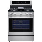 LG 30�� 5.8 cu ft Slide-In Gas Range in Stainless Steel