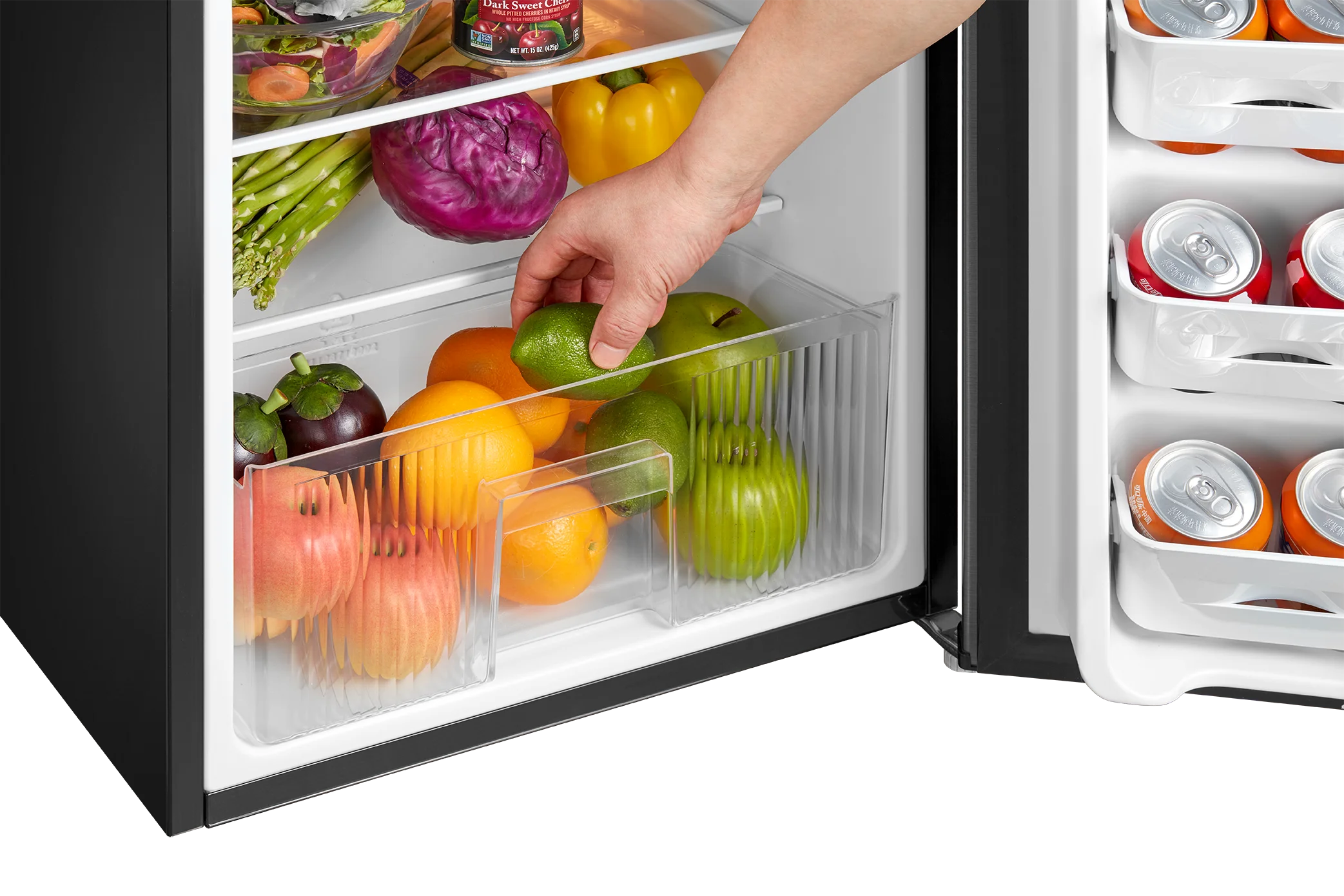 Arctic King 3.2 Cu ft Two Door Mini Fridge with Freezer, Stainless Steel, E-Star